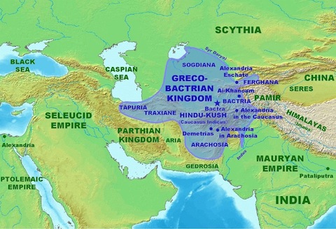 Greco Bactrian Map